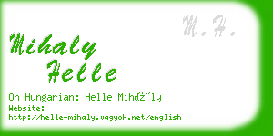 mihaly helle business card